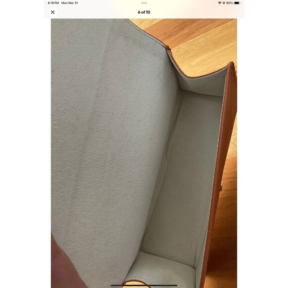 TORY BURCH Orange Sunglasses/Eyeglasses Leather Case Gold Logo Authentic - Picture 6 of 10